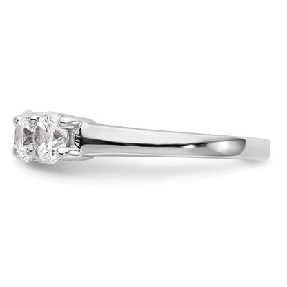 14K Weißgold Ring mit 5 natürlichen Diamanten (1,65 ct Gesamtgewicht)