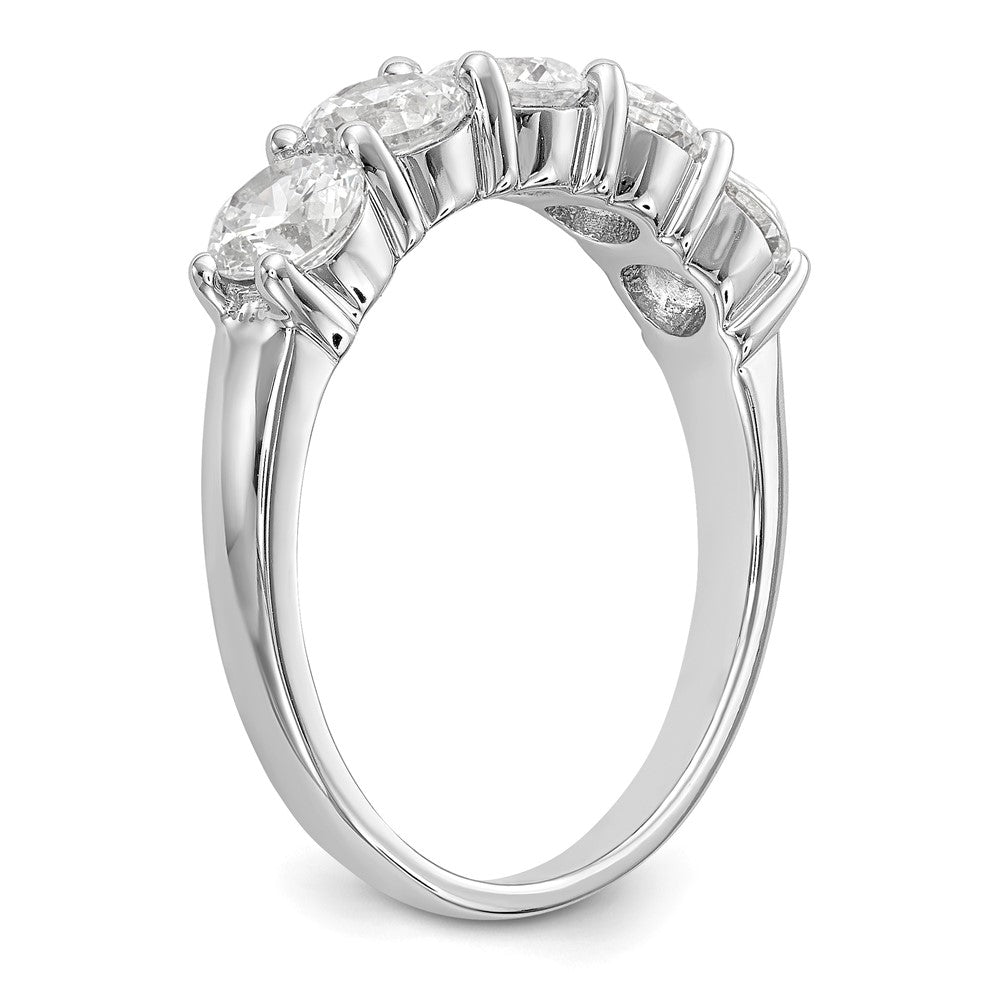 14K Weißgold 5 Stein Shared Krappen 1.65 Karat Komplett Rund Diamant Ring