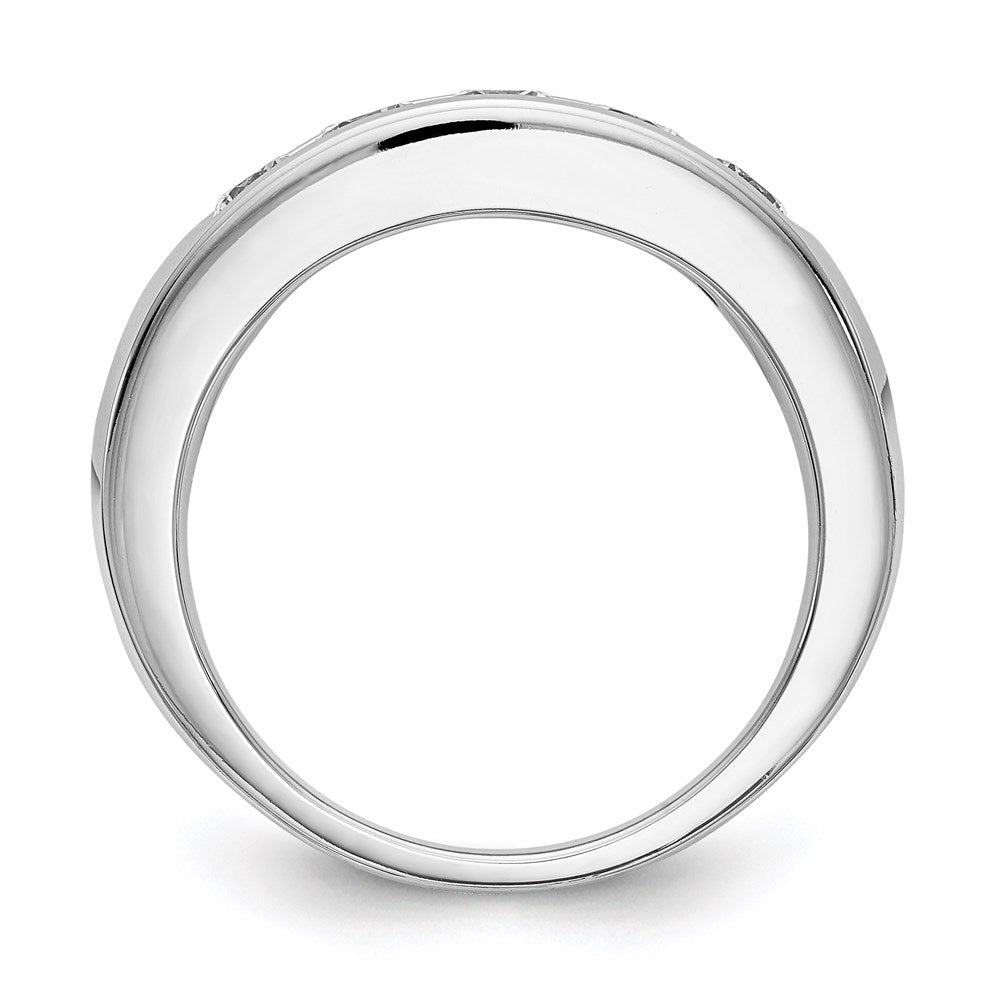 14K Weißgold Fünf-Stein-Ring mit natürlichen Diamanten in Kanalfassung