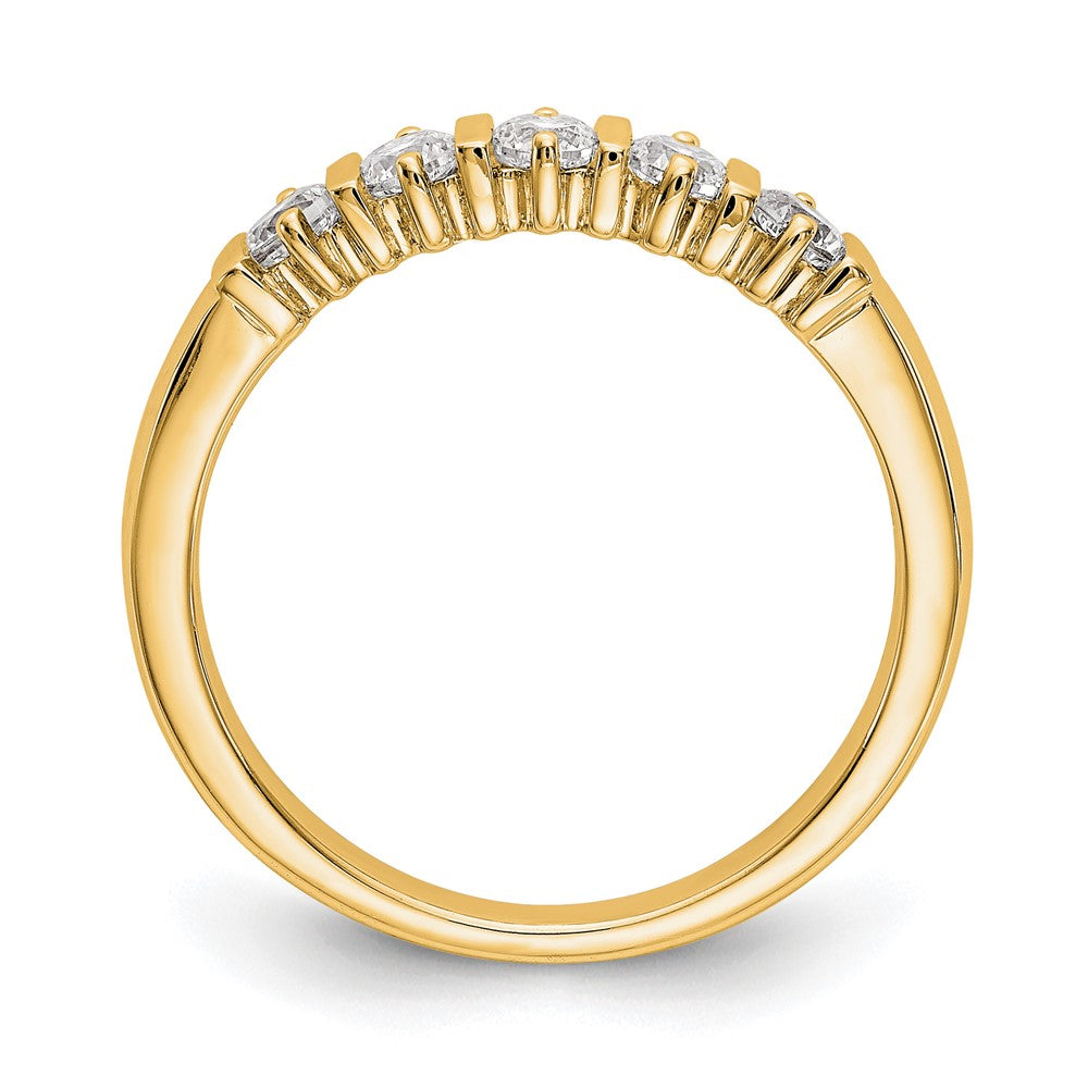 14K Gelbgold 5 Stein Diamant Ring