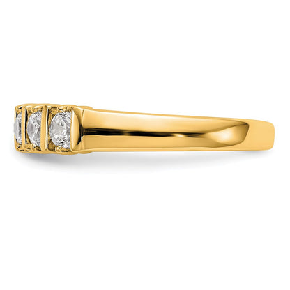 14K Gelbgold 5 Stein Diamant Ring