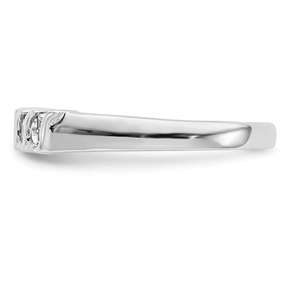 14K Weißgold Ehering mit natürlichen Diamanten, 0,225 ct. Gesamtgewicht