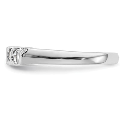 14K Weißgold Ehering mit natürlichen Diamanten, 0,225 ct. Gesamtgewicht