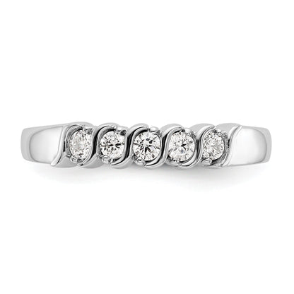 14K Gelbgold 5 Stein Krappen Set 1/4 Karat Komplett Rund Diamant Ring