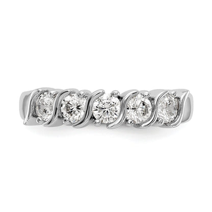 14K Gelbgold 5 Stein Diamant Ring