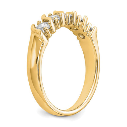 585 Gelbgold Ehering mit 5 natürlichen Diamanten