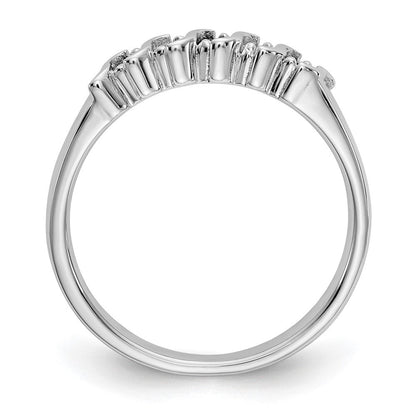 14K Weißgold Ehering mit natürlichen Diamanten und blauen Saphiren