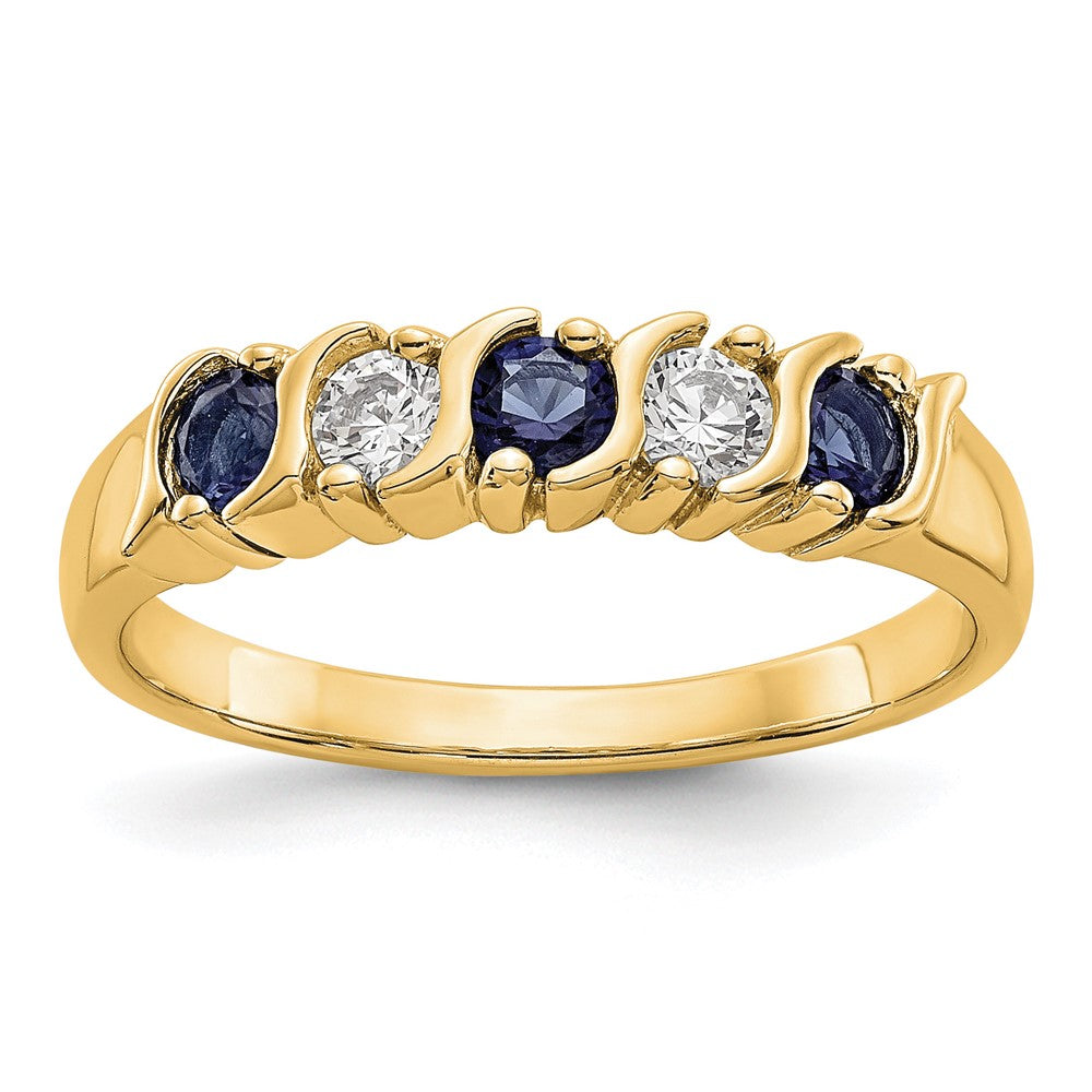 14K Gelbgold Ohrhänger mit doppeltem birnenförmigem blauem Topas