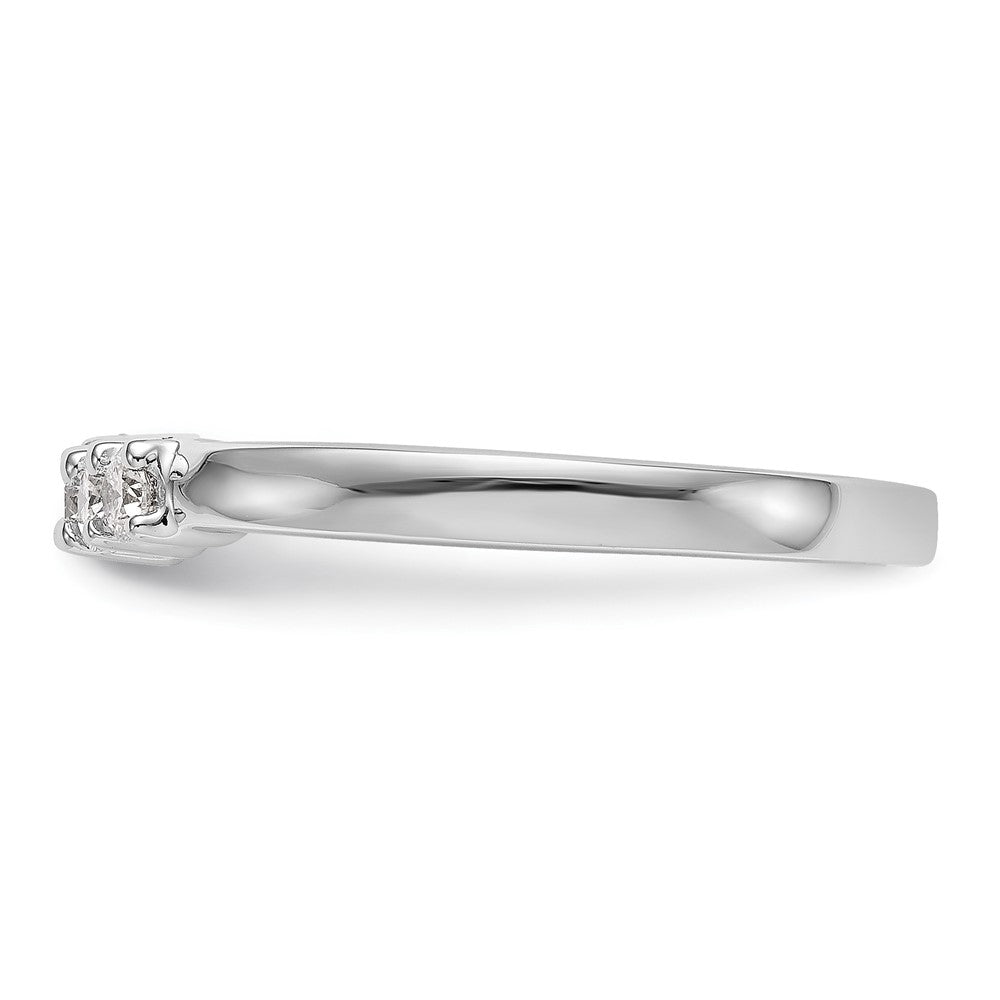 14K Weißgold Ehering mit 5 natürlichen Diamanten