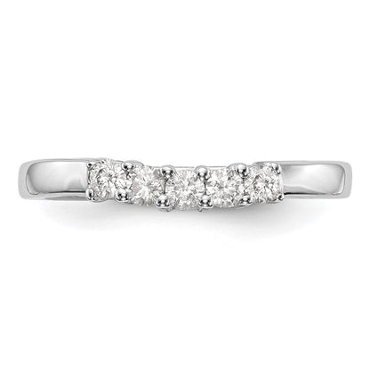 14K Weißgold Ehering mit 5 natürlichen Diamanten