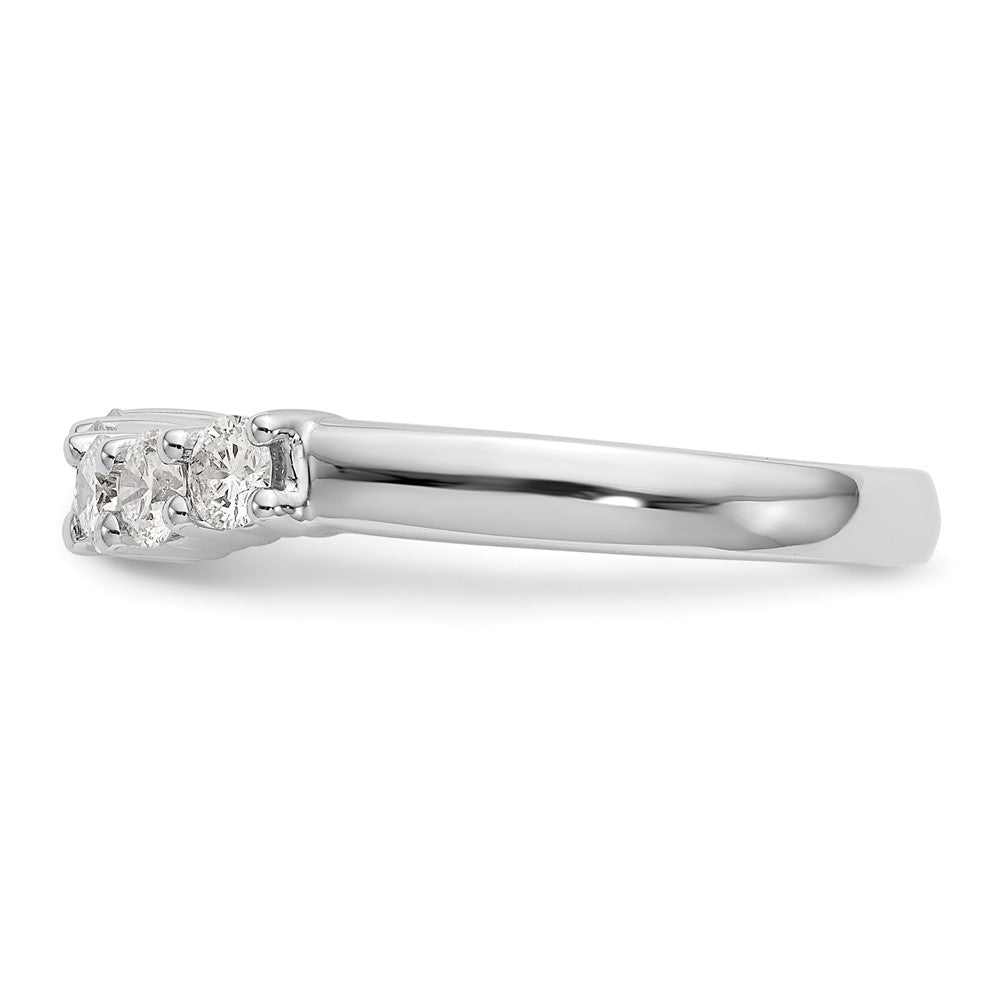 14K Weißgold Diamant-Ring mit 5 Steinen