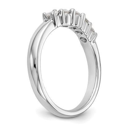 14K Weißgold Diamant-Ring mit 5 Steinen