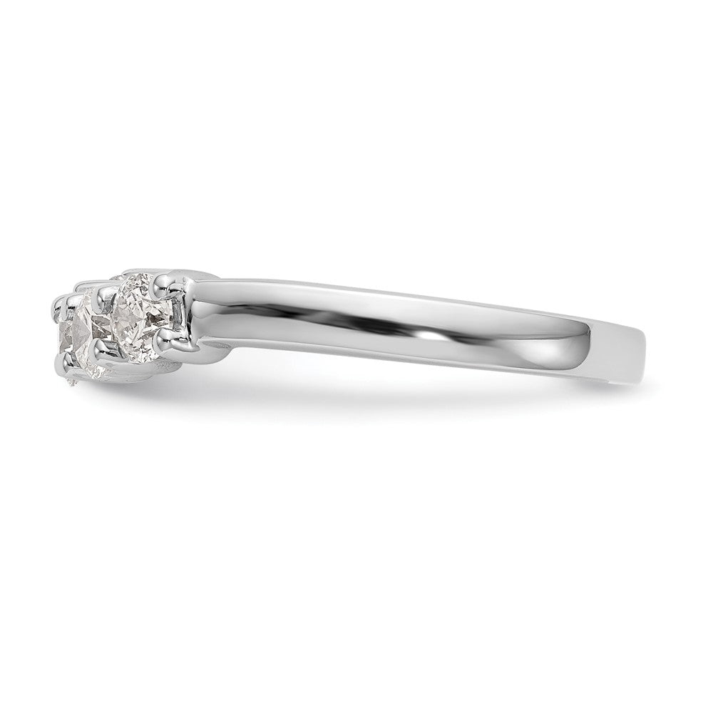14K Weißgold Ehering mit 5 natürlichen Diamanten