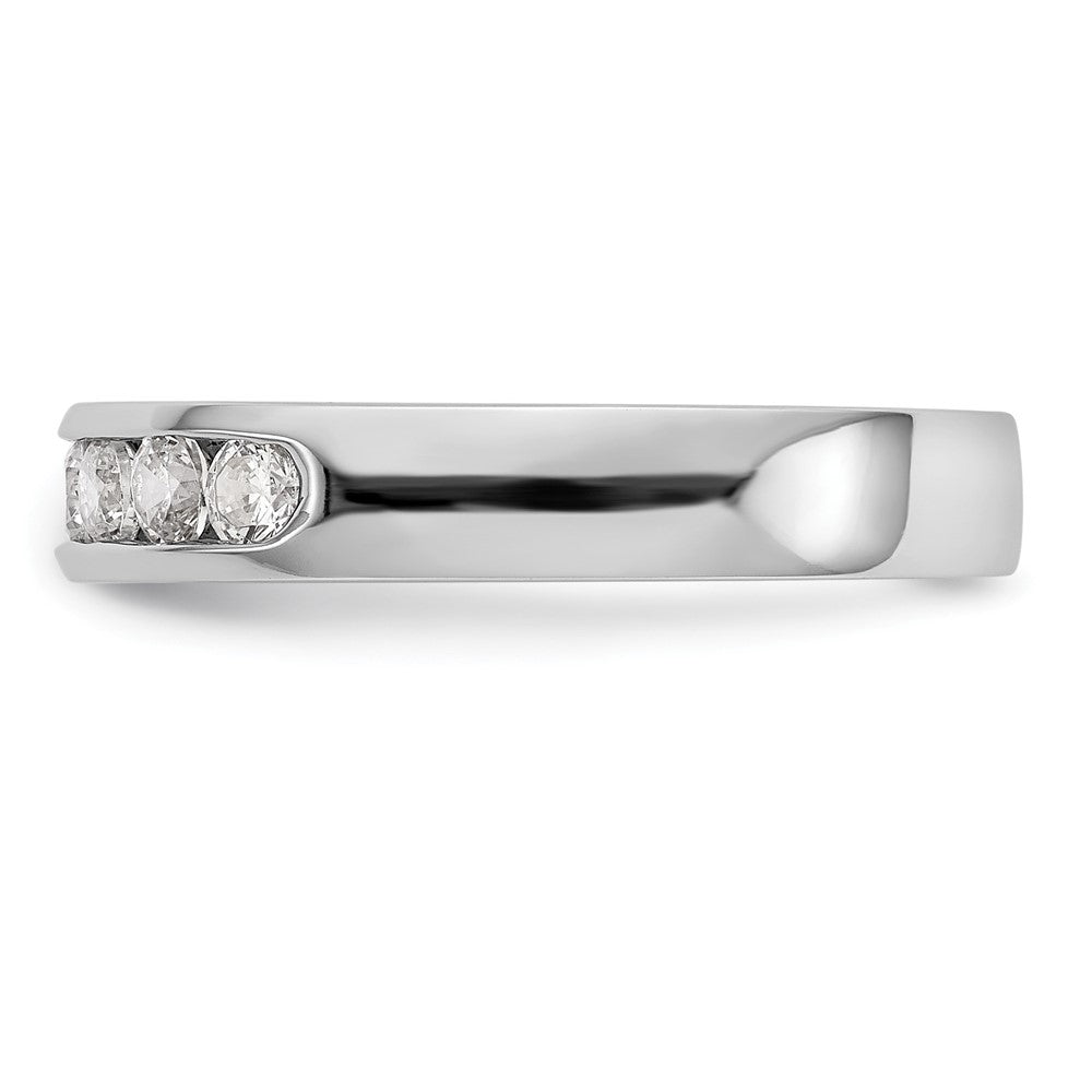 14K Weißgold 6 Stein Diamant Kanalfassung Ring