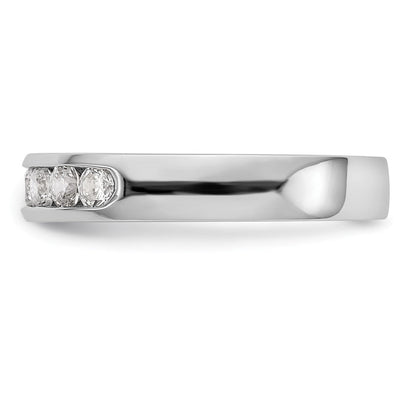 14K Weißgold 6 Stein 1/2 Karat Vs Rund Diamant Komplett Kanalfassung Ring