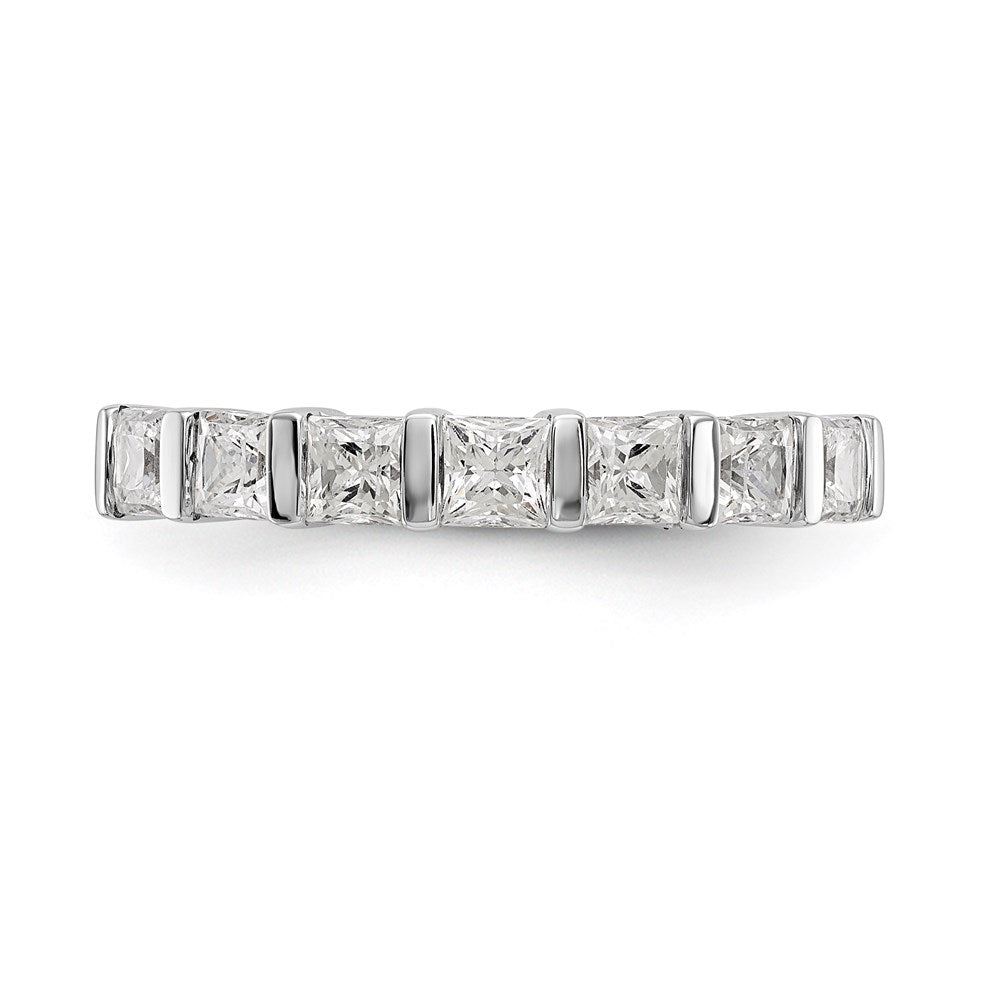 14K Weißgold Diamant-Ehering mit 7 Steinen
