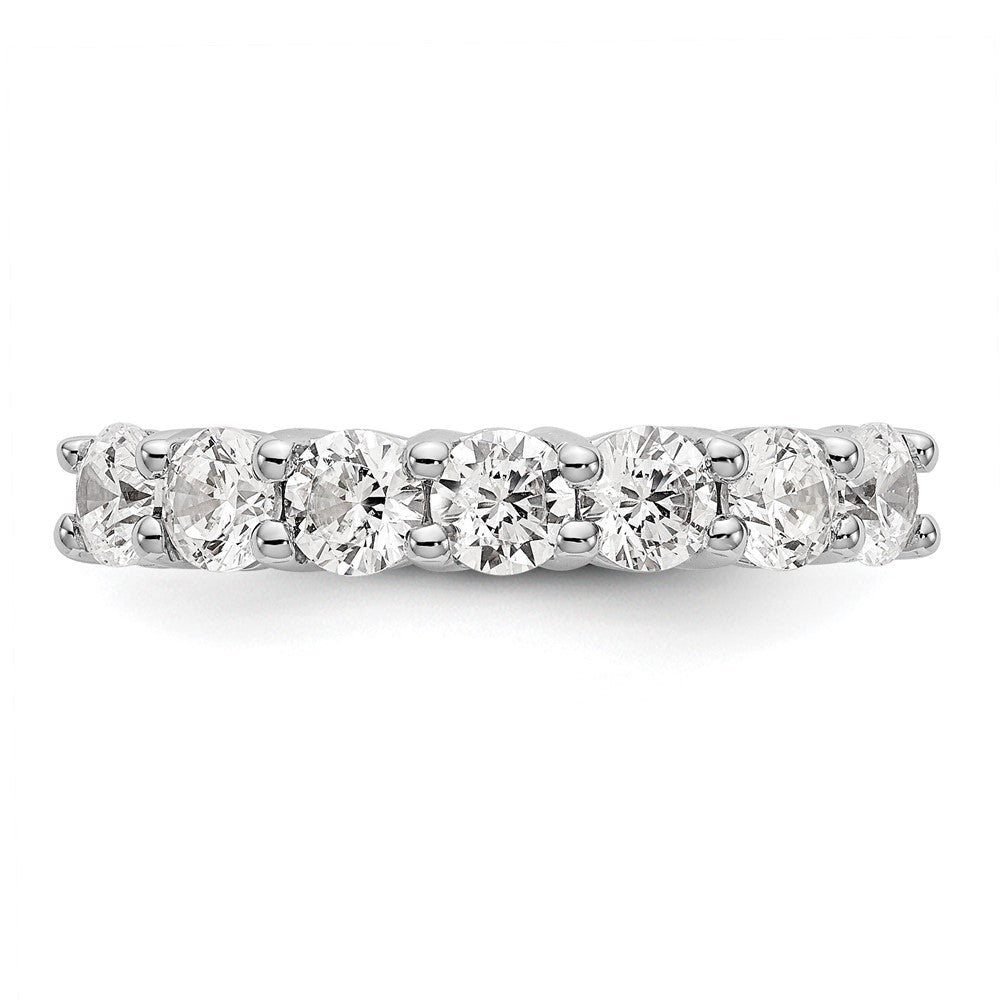 14K Weißgold Ring mit gemeinsamem Krappenbesatz, 7 Steine, 0,75 ct. Diamanten im Rundschliff, komplett gefasst