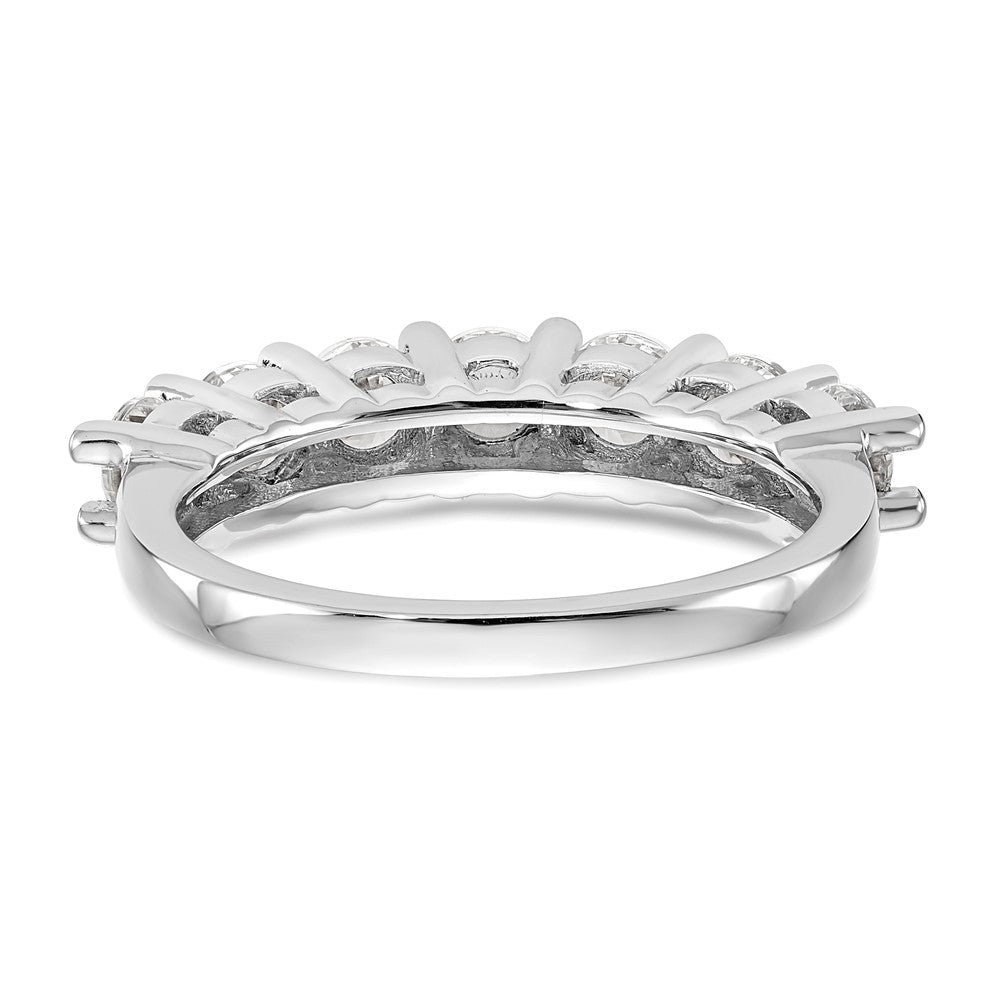 14K Weißgold Ring mit 7 Diamanten in Krappenfassung, 1,4K Diamant im Rundschliff