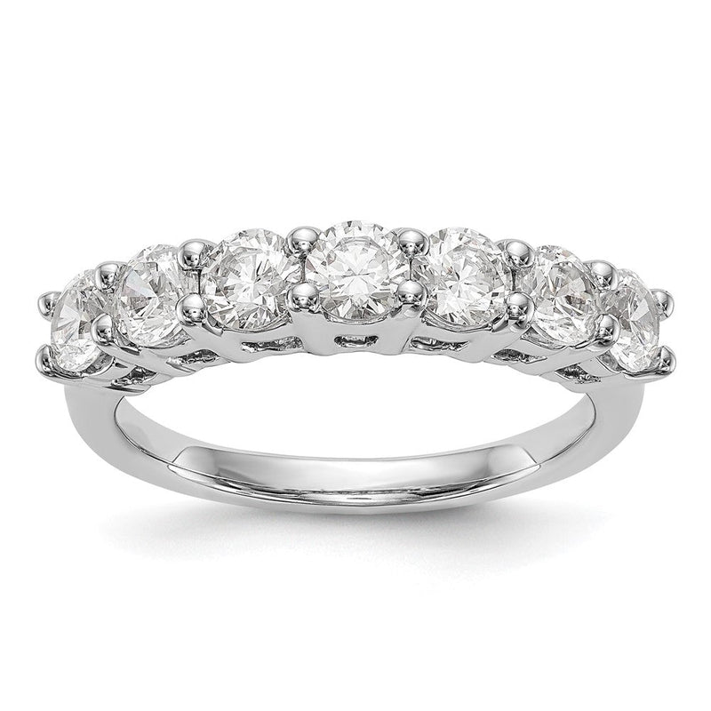 14K Weißgold Ring mit 7 Diamanten, 1,379 ct. Gesamtgewicht