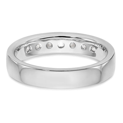 14K Weißgold Ring mit 7 rund geschliffenen Diamanten, 0,375 ct., in Kanalfassung