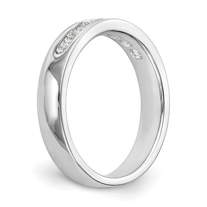 14K Weißgold Ring mit 7 rund geschliffenen Diamanten, 0,375 ct., in Kanalfassung
