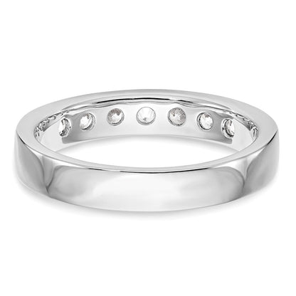 14K Weißgold 7 Stein Diamant Kanalfassung Ring