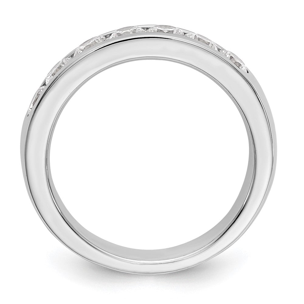 14K Weißgold 7-stone Echt Diamant Kanalfassung Ring