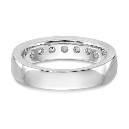 14K Weißgold 7-stone Echt Diamant Kanalfassung Ring