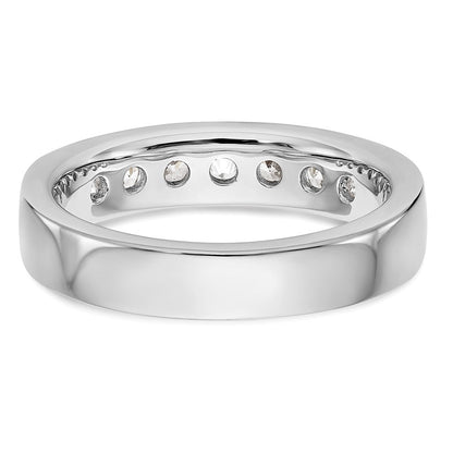 14K Weißgold Ring mit 7 Diamanten, rund, 0,75 ct., komplette Kanalfassung