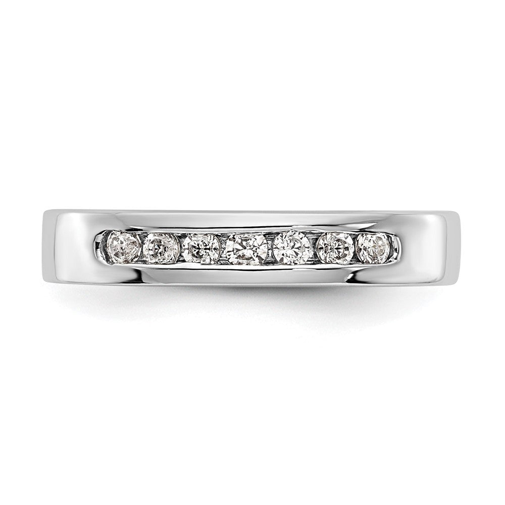 Platin 7 Stein 1/5 Karat Rund Diamant Komplett Kanalfassung Ring