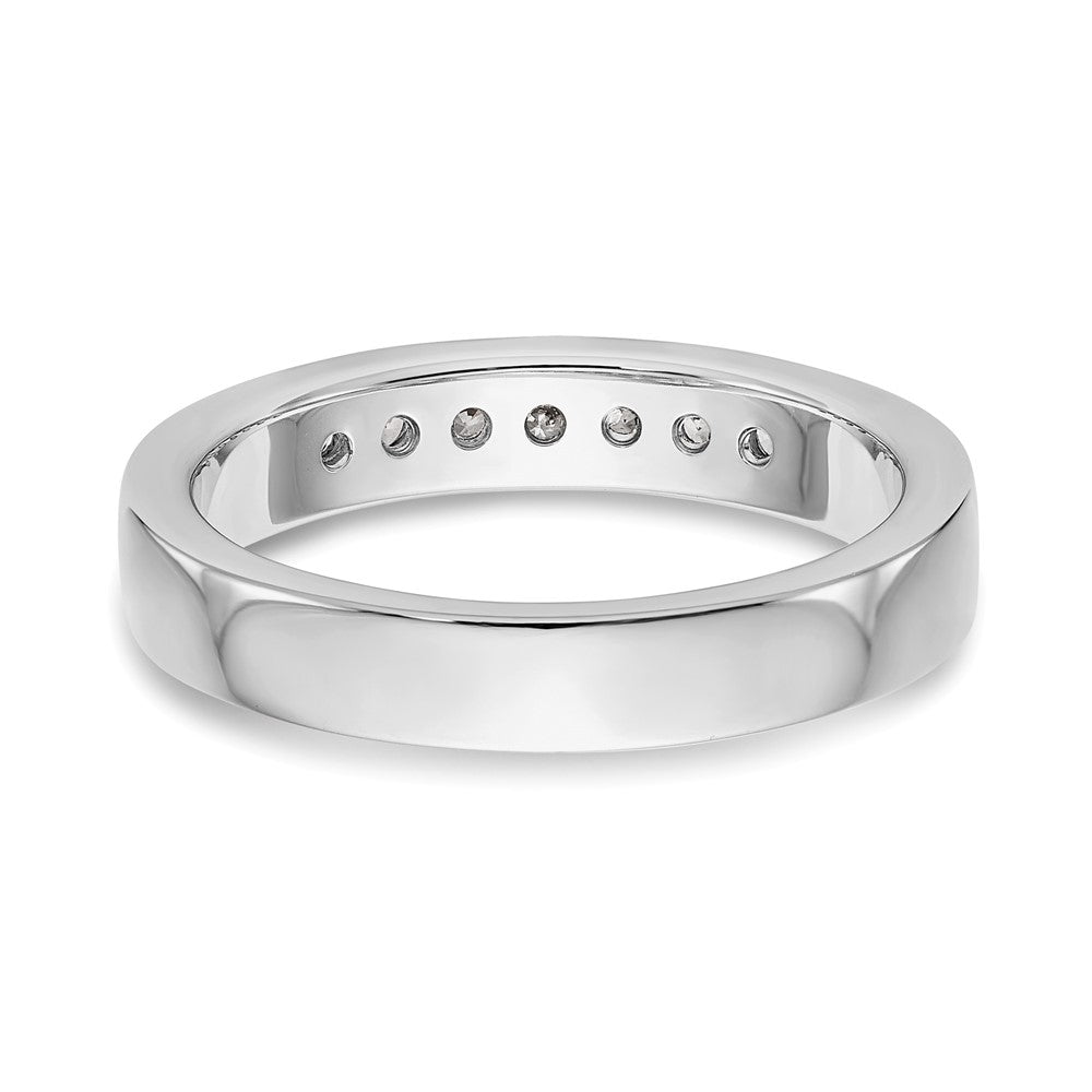 Platin 7 Stein 1/5 Karat Rund Diamant Komplett Kanalfassung Ring