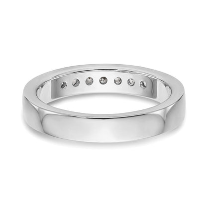 Platin 7 Stein 1/5 Karat Rund Diamant Komplett Kanalfassung Ring