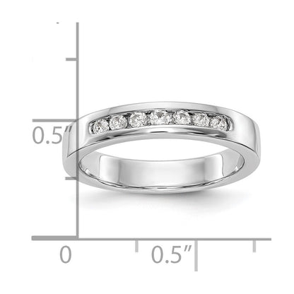 Platin 7 Stein 1/5 Karat Rund Diamant Komplett Kanalfassung Ring