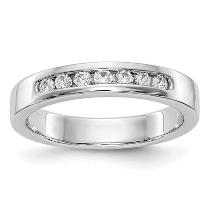 Platin 7 Stein 1/5 Karat Rund Diamant Komplett Kanalfassung Ring