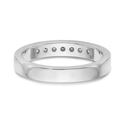 14K Weißgold 7 Stein Diamant Kanalfassung Ring