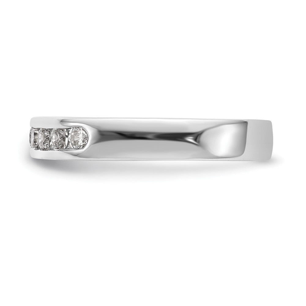 14K Weißgold 7 Stein 1/3 Karat Rund Diamant Komplett Kanalfassung Ring