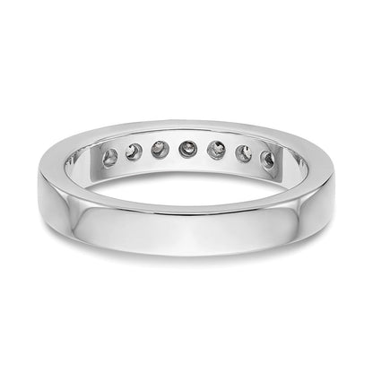 14K Weißgold 7 Stein 1/3 Karat Rund Diamant Komplett Kanalfassung Ring