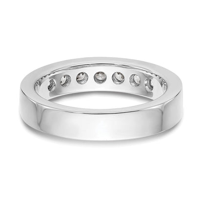 Platin 7 Stein 3/4 Karat Rund Diamant Komplett Kanalfassung Ring