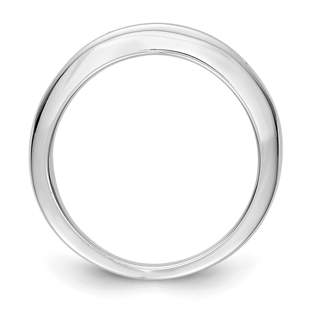14K Weißgold Ehering mit 7 Diamanten in Kanalfassung