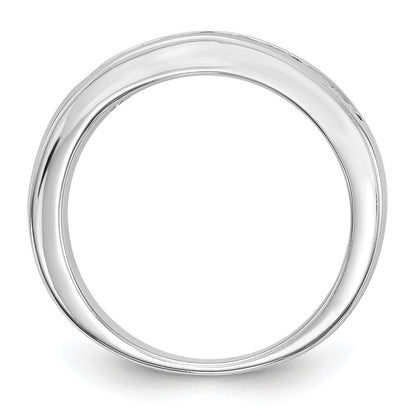 14K Gelbgold Ring mit 7 Diamanten in Kanalfassung