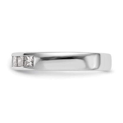 14K Gelbgold Ring mit 7 Diamanten in Kanalfassung