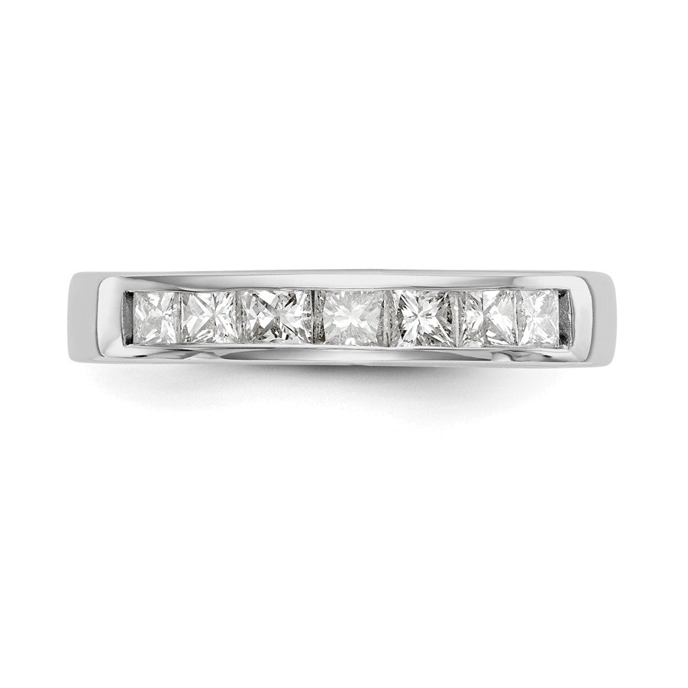 14K Gelbgold Ring mit 7 Diamanten in Kanalfassung