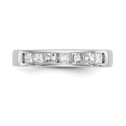 14K Gelbgold Ring mit 7 Diamanten in Kanalfassung