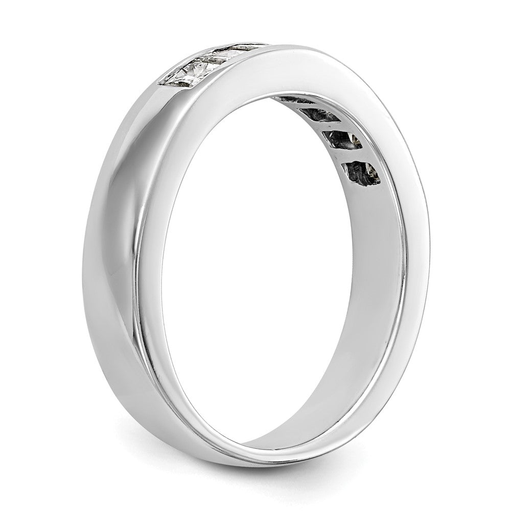 14K Gelbgold Ring mit 7 Diamanten in Kanalfassung