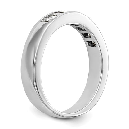 14K Gelbgold Ring mit 7 Diamanten in Kanalfassung