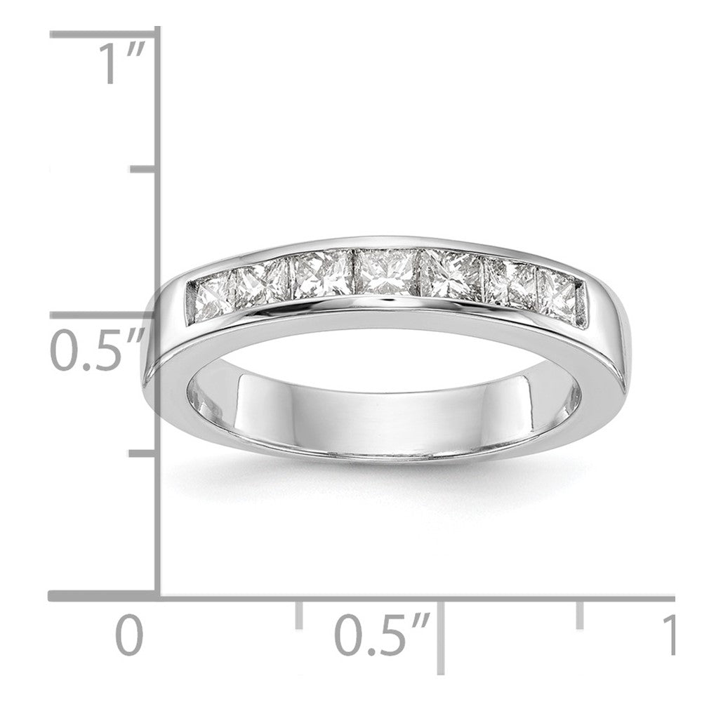 14K Gelbgold Ring mit 7 Diamanten in Kanalfassung