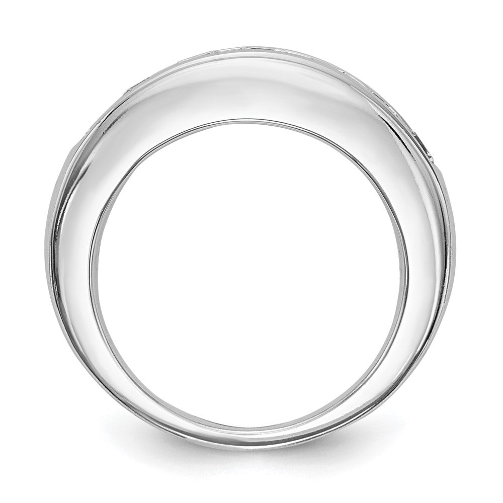 14K Weißgold Ring mit 7 Diamanten in Kanalfassung