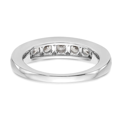 14K Weißgold Ring mit 7 Diamanten in Kanalfassung