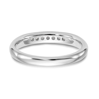 14K Weißgold Ehering mit 7 Diamanten in Kanalfassung