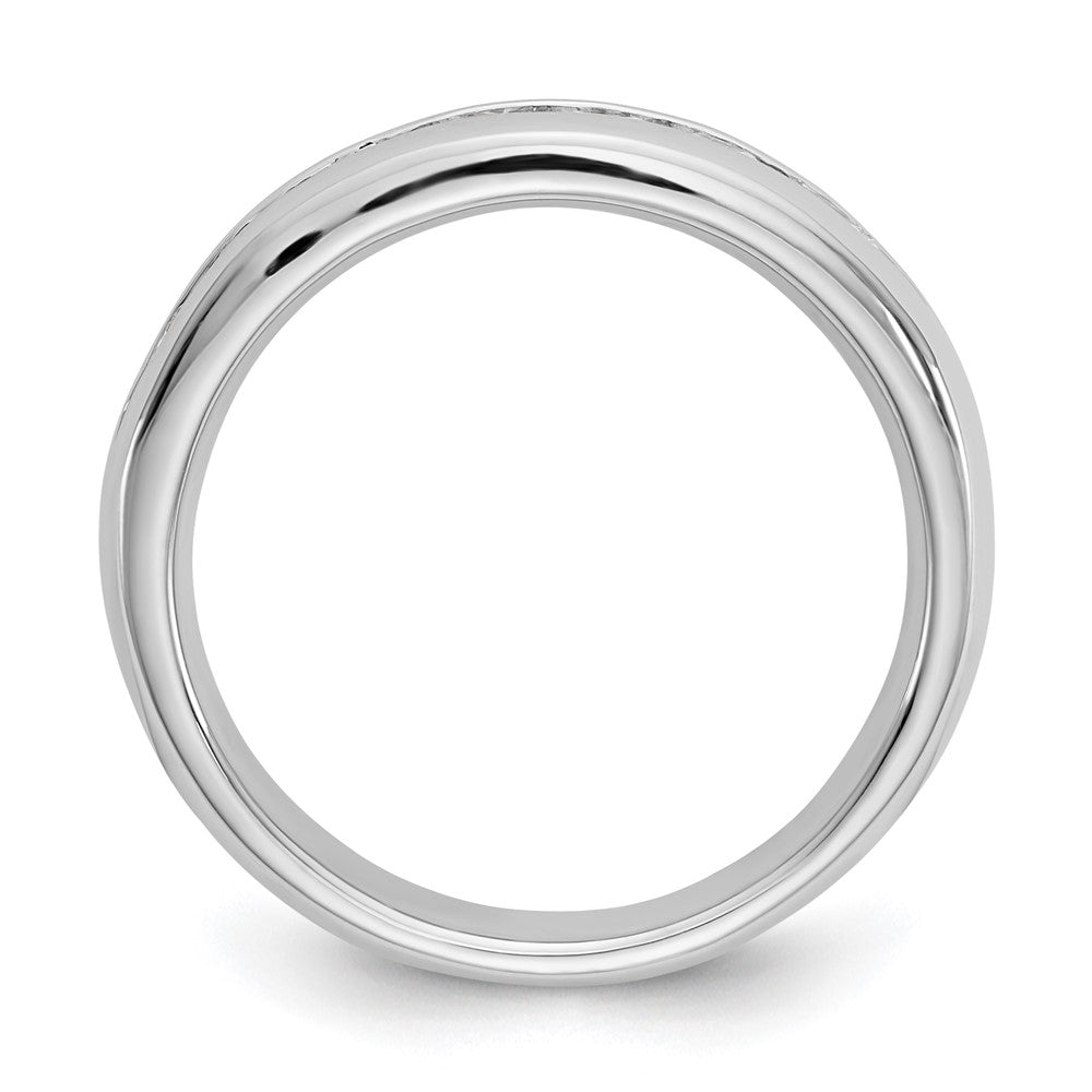 14K Weißgold Ring mit 7 Diamanten in Kanalfassung